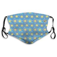 Fashion Comfortable Windproof mask,Exotic Dot Plumeria Petals On Mosaic Backdrop,Printed Facial Decorations for Unisex S
