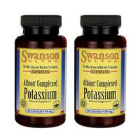 Swanson Albion Complexed Potassium 99 Milligrams 180 Capsules 2 Bottles (2 Pack)