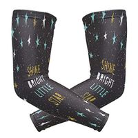ZZKKO Shine Bright Star Cooling Arm Sleeves Cover Uv Sun Protection for Men Women Running Golf Cycling Arm Warmer Sleeves 1 Pair