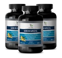 Enhancement Pills Sex - Korean Ginseng 350MG EXTACT - Immune Support Supplement - 3 Bottles (180 Capsules)