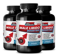 Muscle Increase - LIBIDO Booster for Men - Horny Goat Weed Effective - 3 Bottle (180 Capsules)