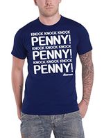 The Big Bang Theory T Shirt Penny Knock Knock Knock Logo Official Mens Navy Size M