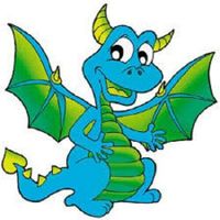 HotSaleStore Sticker Seals 48 Cute Dragon!!! Sticker Label Envelope Seals 1.2" Round