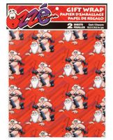 Ozze Inc Leather Santa Claus Gift Wrap - 2 Sheets
