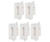 Buyer's Point Recessed Low Voltage Cable Wall Plate, Easy to Mount Outlet to Hide & Pass Tech Wires Through for HDMI, TV, Video, Audio, Network, Speaker Wires, Cord Concealer Cover Hider (5 Pack)