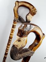35 inch KING Cane Walking Stick Wooden Handmade Men's Accessories