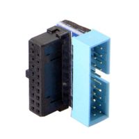 CY USB 3.0 20pin Male Up Angled 90 Degree to Female Extension Adapter for Motherboard Mainboard