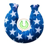 U-Shape Classic Rubber Hot Water Bottle & Soft Cover,for Neck Relaxation, H5