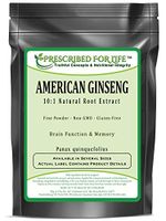 American Ginseng - 10:1 Natural Root Extract Powder (Panax quinquefolius), 12 oz (340 g)