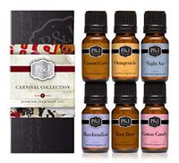 Carnival Set of 6 Premium Grade Fragrance Oils - Cotton Candy, Night Air, Marshmallow, Orangesicle, Root Beer, and Caramel Corn