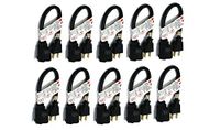 1ft (0.3M) 16AWG Heavy Duty (Power Extension Cord) Power Extension Cable 1 Feet (0.3 Meters) 3 Conductor (NEMA 5-15P to NEMA 5-15R) 13 Amp Power Cable ED766207 (10 Pack)