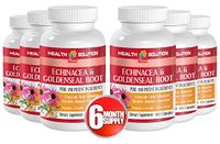 Echinacea purpurea Root Powder - ECHINACEA and GOLDENSEAL Root - Digestive Tract Support (6 Bottles)