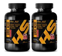 Energy Booster Pills - URIC Acid - Premium EXTRACTS - Urinary Women - 2 Bottles (120 Capsules)