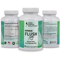 HIGH ENERGY SOLUTIONS Flush XS 120 Capsules Herbal Diuretic Supplements for Water Retention, PMS, Edema, Blood Pressure, Bloating Maximum Strength (1396mg / Serving) - GMP - USA