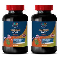 Sleeping aids for Adults - Valerian Root Extract 125MG - Valerian Gel caps - 2 Bottles (200 Capsules)