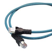 LAPP USA C5E001F2 Ethernet Cable, Cat5e, RJ45 Plug, RJ45 Plug, 6.6 ft, 2 m, Teal