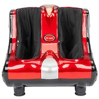 SHUTAO Smart Kneading Rolling Vibration Shiatsu Foot Calf Leg Massager 110V US Plug Red