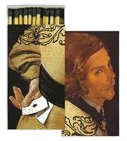 HomArt Large Decorative Portraits Man Candle and Fireplace Wood Matches (Set of 6)