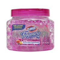 Clorox Fraganzia Crystal Beads Air Freshener | Long-Lasting Air Freshener Beads  | Gel Beads Air Freshener in Spring Fragrance for Home, Bathroom, or Car, 12 Oz
