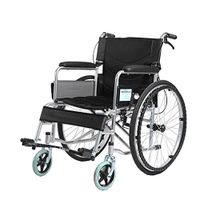 Wheelchair Medical Equipment Steel Travel Portable Foldable with Rear Storage Bag, Sponge Soft Armrest, Seat Width 45cm, Suitable for The Elderly and People in Need(C