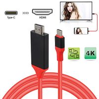Aoile Type C to HDMI Cable,HDTV AV TV Cable Adapter for Samsung Galaxy S8 S9 S9+ Note 9 PC