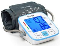 Blood Pressure Monitor Upper Arm, HOMIEE 4" Blood Pressure Machine with Backlit Display and Automatic Shut-Down, Digital BP Cuff Monitor with 9-17" Cuff and 2 x 90 Memories for Home Use, Blue