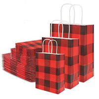 Kraft Paper Gift Bags, Eusoar 36pcs 3 Sizes Mixed Christmas Gift Bags Bulk, Shopping Paper Bags with Handles, Lunch Bags, Merchandise Bag, Party Bags, Retail Handle Bags, Wedding Bags