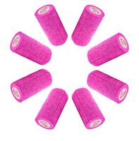 4 Inch Self Adhesive Medical Bandage Wrap Tape (Fuchsia) (6 Pack) Strong Elastic Self Adherent Cohesive First Aid Sport Flex Rolls for Wrist Ankle Knee Sprains and Swelling