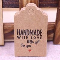 OBELLA BOUTIQUE New made with heart DIY pretty jewelry tag paper gift hang tag 3x5cm'' Scallop 100 pcs/lot white tag