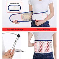 Decompression Back Belt Back Brace Back Pain Lower Lumbar Support Back Massage (Beige)
