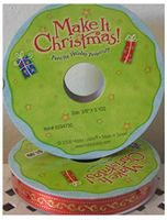 4 Rolls Merry Christmas Wrapping Ribbon Total of 60 Feet 3/8" Wide