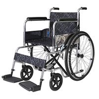 FC-LY Lightweight Steel Manual Folding Handicapped Wheelchair,Attendant-Propelled Wheelchair, Portable Transit Travel Chair