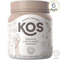 KOS Organic Lion's Mane Powder - Memory Improving Nootropic Lion's Mane Powder - Promotes Immunity, Cerbral & Nerve Health - USDA Organic Plant Based Ingredient, Case Pack (6)