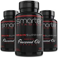 (3 Pack) Brain Support Nootropic Supplement, Brain Booster & Memory Support, Made with Alpha-GPC, L-Tyrosine & Acetyl L-Carnitine ALCAR, Organic Flaxseed Oil, Brain Booster 180 Softgel Energy Pills