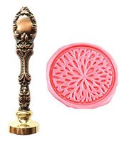 MNYR Vintage Blossom Flower Wax Seal Stamp Luxury Bronze Metal Peacock Decorative Wedding Invitations Gift Cards Paper Stationary Envelope Seals Custom Logo Picture Monogram Wax Seal Sealing Stamp Set