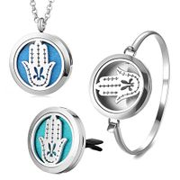 Garden Charms Hollow Out Cactus Aromatherapy Essential Oils Diffuser Locket Magnet with Felt Pads (A B D)
