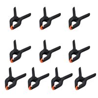 10 Pieces 2.56 Inch Small Photography Backdrop Clips Photography A Clips Woodworking Clamp Photography Backdrop Support Spring Clamp for Muslin Canvas Paper Photo Studio Backdrops Background, Black