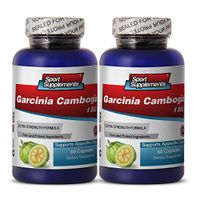 Pure Garcinia CAMBOGIA Premium Extract 1300 - Fat Burner Pills for Women Weight Loss - 2 Bottles 120 Capsules