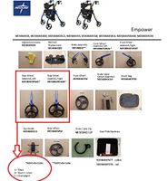 Rear Wheel Assembly (Both Sides) for Medline Empower Rollator - Blue