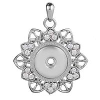 Hot Women Crystal Jewelry Necklace Pendant Fit 18mm Noosa Snap Button N235 Prom Pretty Bright Cheap Elegant Fashionable Womens Daily Wonderful Amulet Delicate