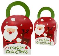 12-Pack Cardboard Christmas Treat Boxes for Gift Wrapping from Zaptex (Santa Claus)