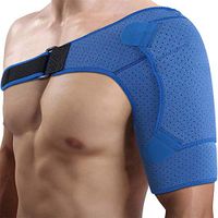 HZYWL Care Shoulder Stability Brace,with Hot Cold Pad for Men and Women, Left and Right Arm, Neoprene Shoulder Support for Rotator Cuff, Dislocated AC Joint,Blue,M
