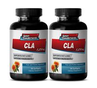 Fat Burner for Men Belly Fat - CLA 1250 MG - CONJUGATED LINOLEIC ACIDS - Weight Loss and Fat Burner - Fatty ACIDS - cla Bulk Supplements - 2 Bottles (180 Softgels)