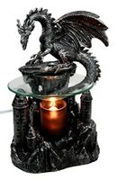 Ebros Smaug Castle Guardian Dragon Electric Oil Burner Tart Warmer Aroma Scent Statue 9.5" Tall Figurine Dungeons and Dragons Decorative Decor for Aromatherapy Accessory Halloween Prop