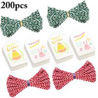 Coxeer Easter Gift Tags, Happy Easter Tags Rabbit Chick Decorative Hanging Tag Marking Tag