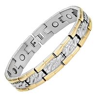 Willis Judd Titanium Magnetic Therapy Bracelet for Arthritis Pain Relief Two Tone Size Adjusting Tool and Gift Box Included
