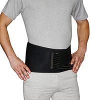Blue Jay Back Support w/ Supporting Stays, Black - Universal 24 in. - 46 in. Lumbar Support Belt - Compression Strap for Back Pain Relief. Orthopedic Support