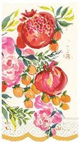 Design Design Paper Hand Towels for Bathroom Guest Towels Disposable Fingertip Towels Scalloped Edge Pomegranate Floral Pak 24