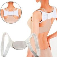 Therapy Posture Corrector Back Support Body Back Pain Lumbar Belt Orthopaedic Adjustable Shoulder (White, Large)
