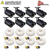 Q-See 1080p HD Bullet Security Camera 8-Pack: 2MP, 3.6mm Lens, 24 IR LEDs up to 80ft, 2D-DNR, BLC, AGC, IP66 - QCA8050B